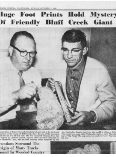 humboldt county gazette bigfoot sighting first time sasquatch called bigfoot in 1958